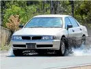  ?? TWITTER ?? A demonstrat­ion of the QinetiQ X-Net vehicle arrest system in Australia, above, showing the car being disabled by aweb of spikes caught up in its tyres. And, right, being deployed by Thames Valley Police to protect the Royal Wedding of Prince Harry and Meghan Markle in 2018.