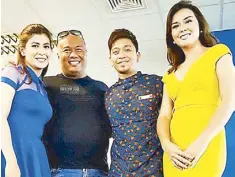  ??  ?? Roxanne, direk Jerome Pobocan, Jhong Hilario and Beauty Gonzales