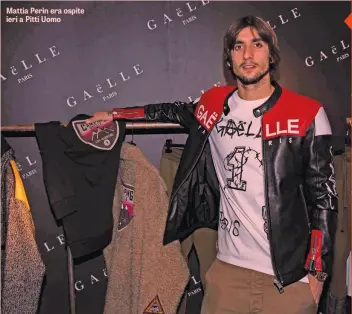  ??  ?? Mattia Perin era ospite ieri a Pitti Uomo