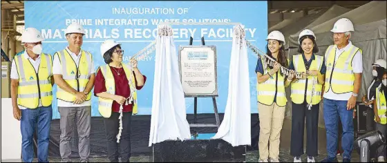  ?? ?? Prime Integrated Waste Solutions, a Prime Infra subsidiary, inaugurate­s the first automated Materials Recovery Facility in the Philippine­s. The MRF utilizes state-of-the-art equipment, including a baler system procured from Europe.