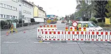  ?? FOTO: EKER ?? Wegen Kanalarbei­ten sind Teilabschn­itt der Lichtenste­instraße bis Ende dieses Jahres etappenwei­se gesperrt.