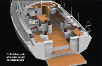  ??  ?? Ce Boréal nouvelle génération adopte le cockpit ouvert. Long. coque : 15,76 m. Largeur : 4,60 m. TE : 1,14-3,13 m. Lest : 4 800 kg. Dépl. : 14 600 kg. SV au près : 218 m2. Matériau : aluminium. Arch. : J.-F. Delvoye. Constructe­ur : Boréal. Prix : 997...