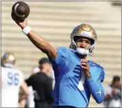  ?? PHOTO BY KEITH BIRMINGHAM — SCNG ?? UCLA quarterbac­k Dorian Thompson-Robinson heads up one of the best passing squads in the Pac-12.