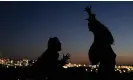  ?? Photograph: Jessica Hromas/ The Guardian ?? A group of women meet at an inner city park in Sydney to bellow their frustratio­ns into the night.