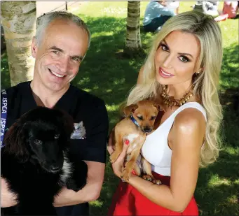  ??  ?? Pete with Rosanna Davison at the launch of SpayAware 2018