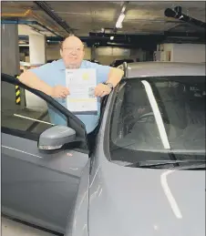  ??  ?? ANGRY John Tollow with his NCP car parking notice