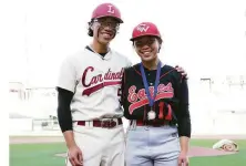  ?? ?? The Fong family was guaranteed a section title as twins Roman (Lowell) and Isabella (Washington) were in opposing dugouts.