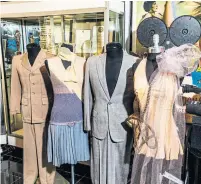  ?? ROGER KISBY THE NEW YORK TIMES FILE PHOTO ?? Costumes worn by Donald O’Connor, Debbie Reynolds and Gene Kelly in the musical “Singin’ in the Rain” are part of the late actress Reynolds’ extensive collection.