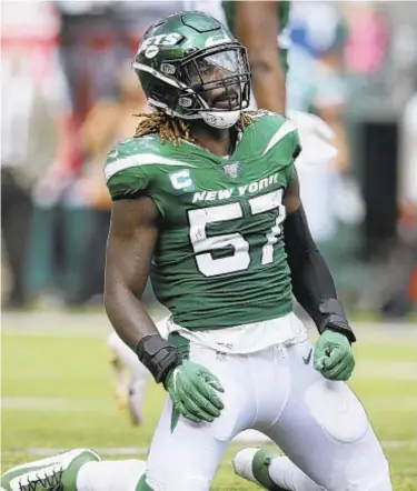  ?? GETTY ?? Linebacker C.J. Mosley won’t be part of Jets defense in 2020, assuming NFL is able to have season.