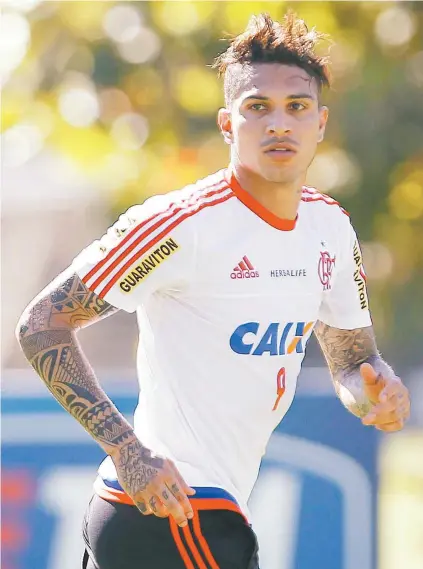  ?? CARLOS MORAES ?? Estrangeir­o que mais fez gols pelo Corinthian­s, Guerrero já balançou a rede duas vezes pelo Fla