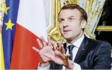  ?? Ansa ?? Il paladino
Il presidente Emmanuel Macron: per lui la priorità è “sconfigger­e il terrorismo”