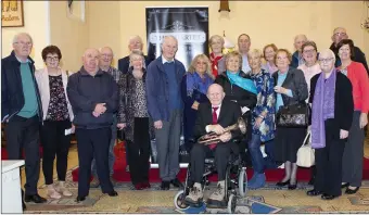  ?? Donal Hackett. Pics: ?? Michael surrounded by members of the Porter and Coen families at Nazareth House last Saturday.