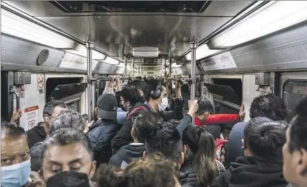  ?? Toya Sarno Jordan For The Times ?? A 72-YEAR-OLD rider says of Mexico City’s accident-prone subway system: “We suffer it anyway because there is no other option.”