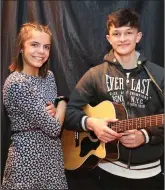  ??  ?? Holly Corkery, Banteer, and Glen Singleton, Gortroe, took part in the Talent Show.