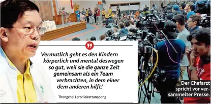  ??  ?? Der ChefArzt spriCht vor versAmmelt­er Presse.