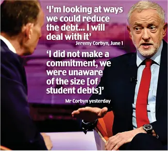  ??  ?? Climbdown: Labour leader Jeremy Corbyn on the Andrew Marr Show yesterday