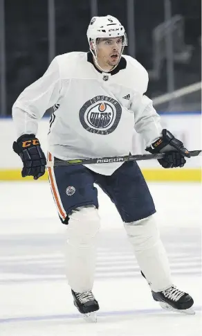  ?? ED KAISER ?? Defenceman Kevin Gravel, finally healthy after being diagnosed with Crohn’s disease, is hoping to earn a spot in the Oilers’ lineup.