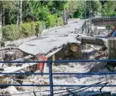  ?? ANSA ?? Fiumi esondati, strade cancellate e ponti crollati: il maltempo ha messo alle strette gran parte del nord Italia: Valle D’Aosta, Piemonte e Liguria, le regioni più colpite