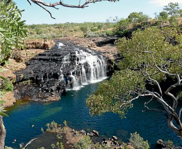  ?? PHOTOS: DARREN RISBY ?? The stunning waterfalls at Manning Gorge in the Kimberley.