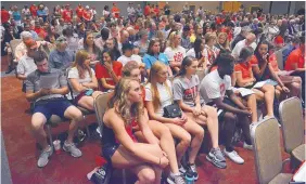  ?? JIM THOMPSON/JOURNAL ?? A large crowd showed up Friday at the UNM Student Union Building as the Board of Regents discussed cutting sports.