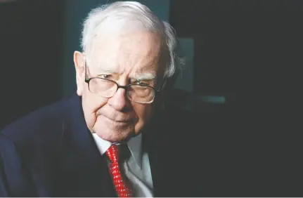  ?? Rick Wilking / reuters files ?? Since 1965 Warren Buffett has produced an average annual return of 20.5 per cent — there are not many investors in the world who can lay claim to also having been able to generate such high returns.