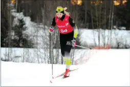  ??  ?? STERKE LØP: Kirsten Helsvig Nilsen gikk tre gode løp og hevdet seg i toppen da hun debuterte i juniorenes norgescup i langrenn. (Foto: Svein Halvor Moe)