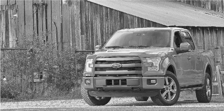  ?? Derek McNaughton / Driving ?? The new Ford F-150 has gone on a diet, dropping 300 kg from its body weight thanks to a full deployment of aluminum. The result is a lighter — more agile — truck that still feels solid.