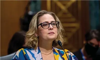  ?? Photograph: REX/Shuttersto­ck ?? Sinema is now widely seen – along with West Virginia’s Joe Manchin – as a centrist roadblock on much of Joe Biden’s agenda.