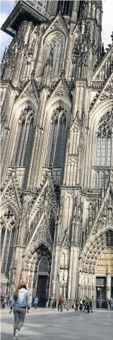  ??  ?? THE WEST FACE: Cologne Cathedral is the lar