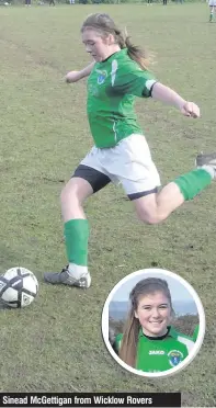  ??  ?? Sinead McGettigan from Wicklow Rovers