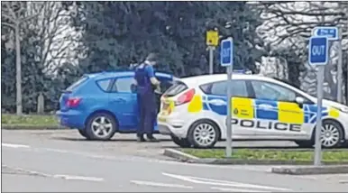  ??  ?? Danny Tiplady took this picture after calling police to Mote Park when he saw a man who appeared to be drunk get behind the wheel of a car