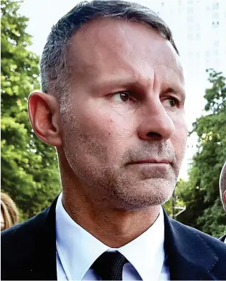  ?? ?? On trial: Ryan Giggs leaves court after Kate Greville’s evidence yesterday