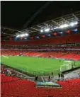  ?? Foto: dpa ?? Blick ins Londonder Wembley‰stadion: Hier soll am 11. Juli das Em‰finale statt‰ finden.