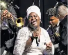  ?? Laura Morton / Special to The Chronicle ?? Daymé Arocena sings during the annual SFJazz gala.