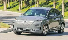  ??  ?? The Hyundai Kona EV performs like a sports car.