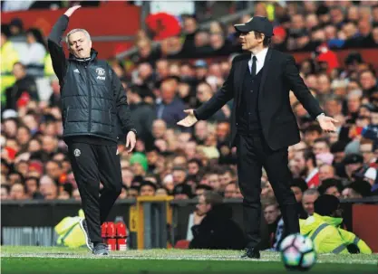  ??  ?? Mourinho e Conte não é apenas um duelo entre dois grandes treinadore­s