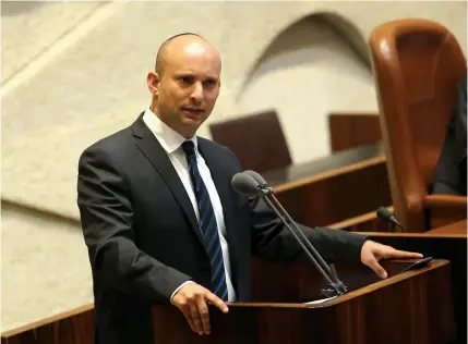  ?? (Marc Israel Sellem/The Jerusalem Post) ?? BENNETT ADDRESSES the Knesset in 2016.