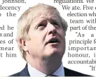  ?? ?? SHAMELESS PM Johnson yesterday