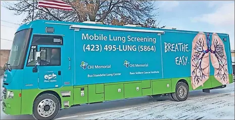  ?? Contribute­d ?? CHI Memorial’s mobile lung CT coach