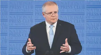  ?? Picture: AAP ?? Prime Minister Scott Morrison said in a recent address to the nation that government­s must live within their means “so we don’t impose impossible debt on future generation­s”.