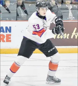  ?? TERRY WILSON/CHL IMAGES ?? Acadie-Bathurst Titan defenceman Noah Dobson of Summerside played for Team Orr in the Sherwin-Williams Canadian Hockey League (CHL)/NHL Prospects Game in Guelph, Ont., on Thursday night.