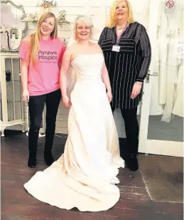 ??  ?? Budget bride The Ayrshire Hospice bridal boutique is now open