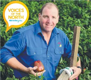  ??  ?? ORGANIC SWITCH: Jamie Jurgens on his family farm in Bowen.