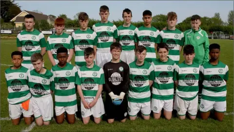  ??  ?? The beaten finalists from Shamrock Rovers.