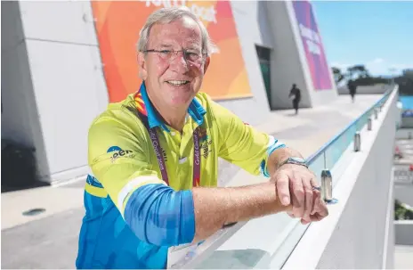  ?? Picture: ALEX COPPEL ?? Douglas Murphy, QC, is volunteeri­ng at the Main Press Centre in Broadbeach.