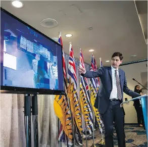  ?? DARRYL DYCK / THE CANADIAN PRESS ?? “We can’t let organized crime get ahead of us,” B.C. Attorney General David Eby said Wednesday in response to release of an independen­t reported entitled Dirty Money.