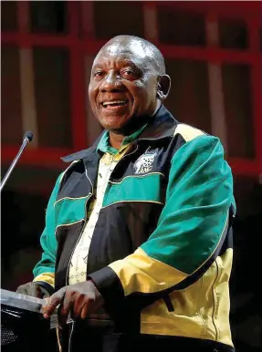  ?? Isithombe: Reuters ?? UMengameli uCyril Ramaphosa