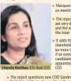  ??  ?? Chanda Kochhar, ICICI Bank CEO