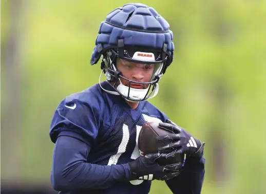  ?? MICHAEL REAVES/GETTY IMAGES ?? Bears rookie wide receiver Rome Odunze says NFL cornerback­s aren’t allowed to be as physical as college cornerback­s.