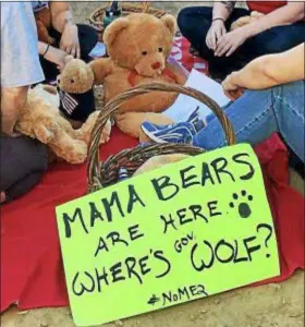  ?? SUBMITTED PHOTO ?? The “Mama Bears” protested Middletown constructi­on of the Sunoco Mariner East 2 pipeline.